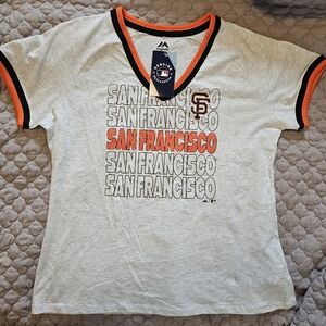 New, with tags, Women's Genuine Majestic SAN FRANCISCO GIANTS T-SHIRT